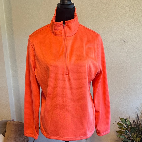 Izod Orange Quarter-Zip Knit Pullover - Picture 1 of 3